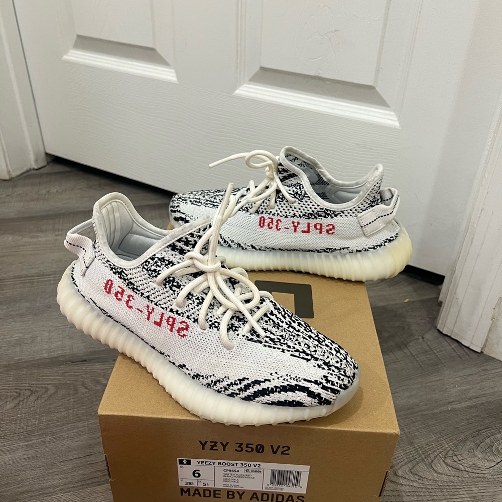 Adidas Yeezy Boost 350 V2 Zebra White Black Red